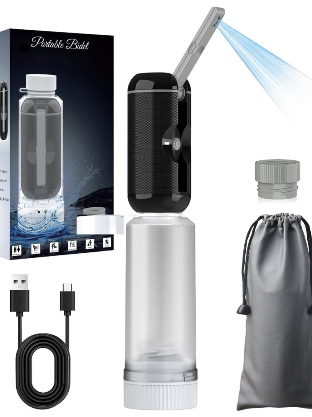New in box Portable Bidet for Travel, Rechargeable Travel Bidet Sprayer Fits Var